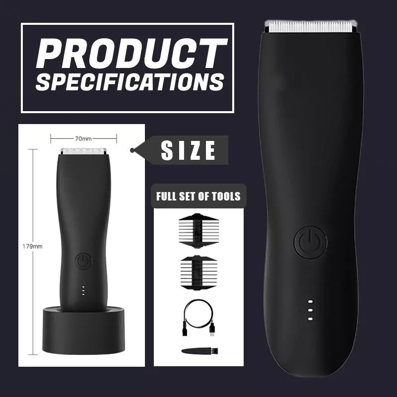 Electric men's and women's private parts pubic hair armpit hair chest hair epilator body shaver ultra-quiet waterproof