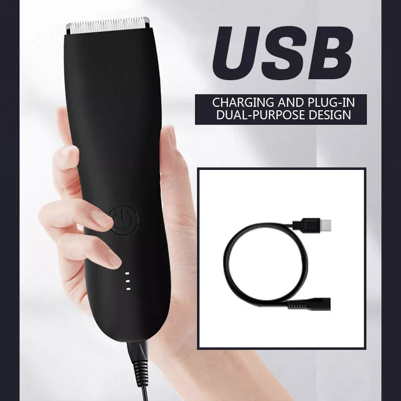 Electric men's and women's private parts pubic hair armpit hair chest hair epilator body shaver ultra-quiet waterproof