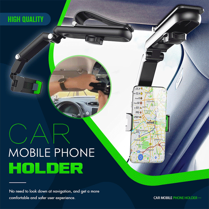 Rotatable and Retractable Car Phone Holder Portable Foldable Car Sun Visor GPS Mount Phone Holder