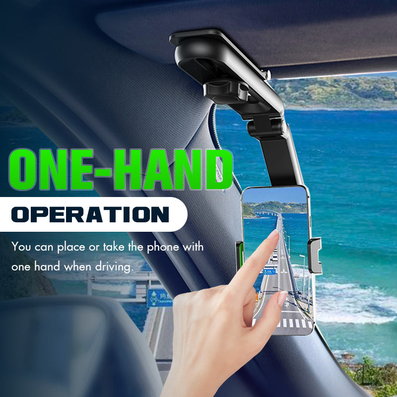 Rotatable and Retractable Car Phone Holder Portable Foldable Car Sun Visor GPS Mount Phone Holder