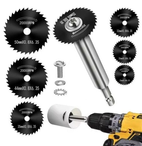 8Pcs High Speed Steel Cutting Disc Set – 20000RPM Rotary Tool Saw Blades for Metal, Plastic & Wood