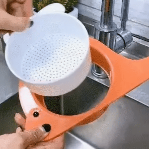 Kitchen Multifunctional Creative Sink Strainer Leftover Drain Basket Soup Garbage Filter Fruit Vegetable Hanging Drainer Rack