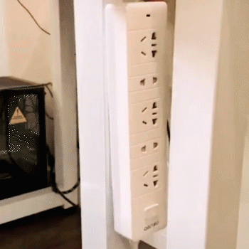 6Pcs 360-Degree Self Adhesive Desktop Socket Holder Cable Manager Self Adhesive Power Board Holder Wall Mount Holder Storage