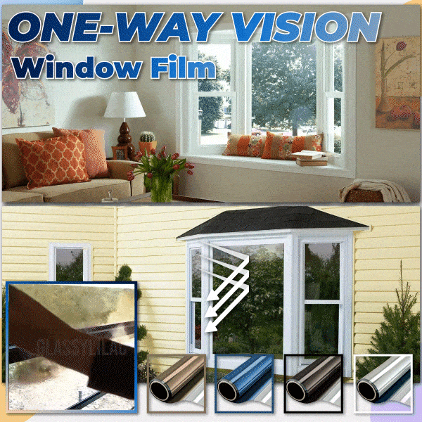 Window Film One Way Mirror Film Daytime Privacy Self-Adhesive Decorative Heat Control Anti UV Window Tint for Home Office