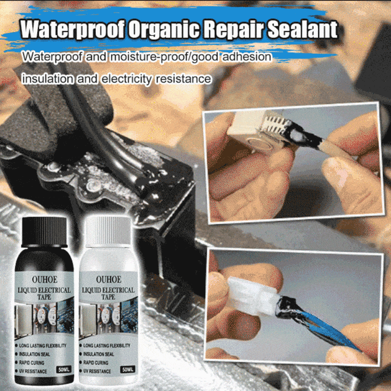 50ml Liquid Insulating High Temperature Glue Repair Rubber Electrical Wire Cable Coat Fix Line Glue Liquid Insulation Paste