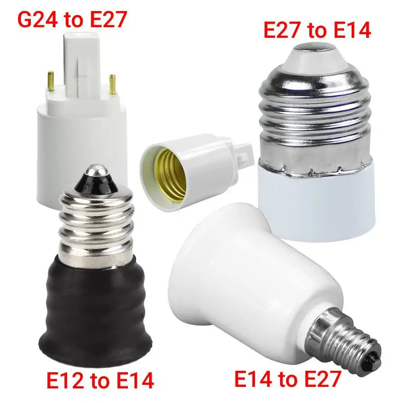 3PCs E12 To E14,E27 To E14,E14 To E27,G24 To E27 Conversion Lamp Holder Adapter Socket Adapter LED Holder Light Accessories