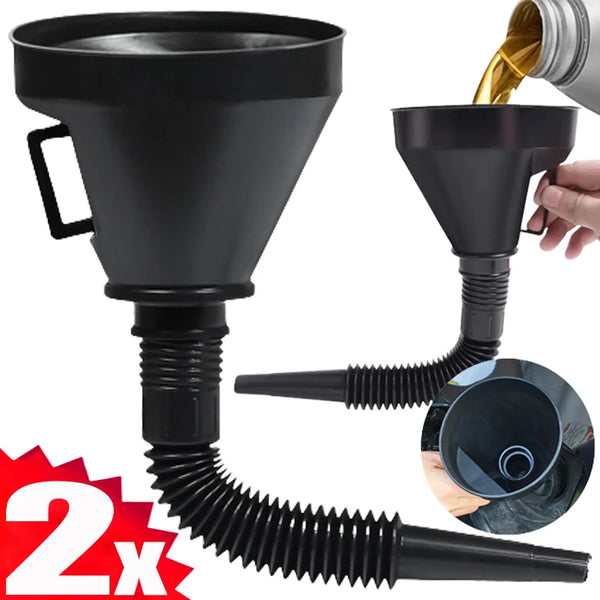 Car Styling With Spout Pipe Pour Diesel Gasoline Car Truck Motorcycle Filled Universal Car Repair Tool Oiler Filter Funnel