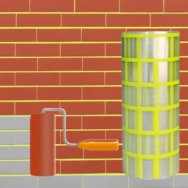 1 Roll 10M Brick Pattern Mold Tape Exterior Wall Indoor Outdoor