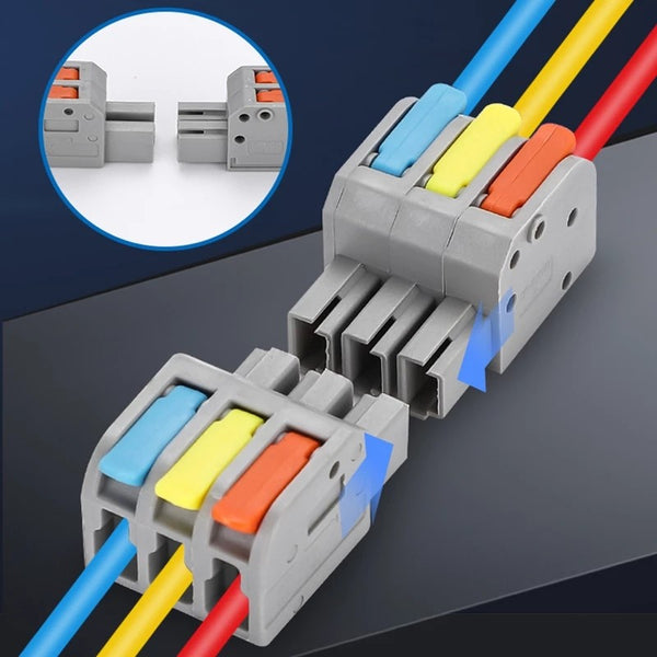 5PCS 32A Docking Mini Quick Wire Connector Universal Compact Electrical Wiring Connectors Push-in Butt Conductor Terminal Block