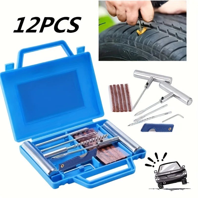 12Pcs Set Auto Vacuum Tire Repair Tool Tire Repair Strip