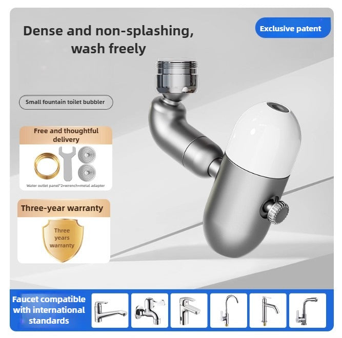 Premium Faucet Extension Tube Universal Swivel Adjustable Four-Speed Water Flow Boosting Spray Nozzle Splash-Proof Universal Filter