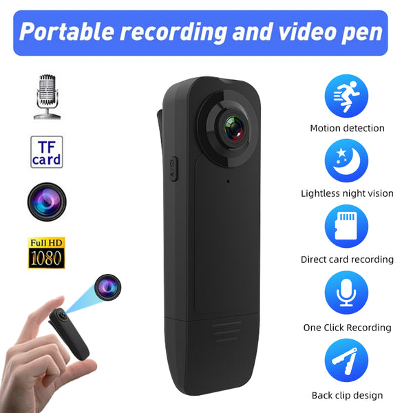 HD 1080P Min Camcorder Camera Clip fixed Video Recorder with Motion Detection Small Security Cam A18