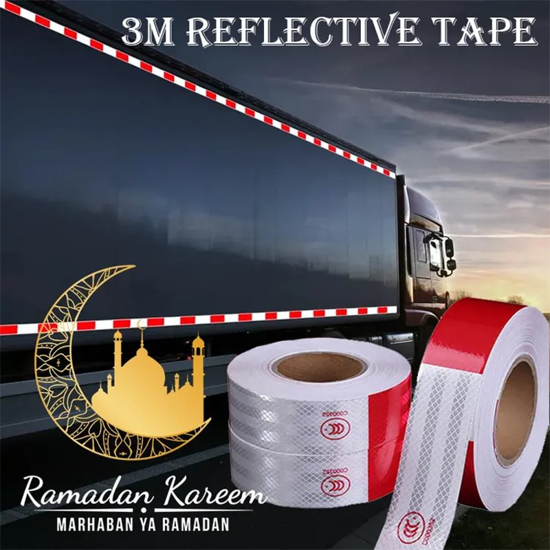 30Meters Red And White Reflective Stickers
