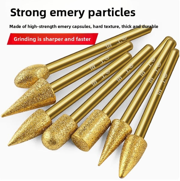 3mm 7Pcs Carbide Burr Set Die Grinder Rotary Tool Rasp for Dremel Wood Carving Bits Metal Grinding Engraving Cutting Trimming Porting