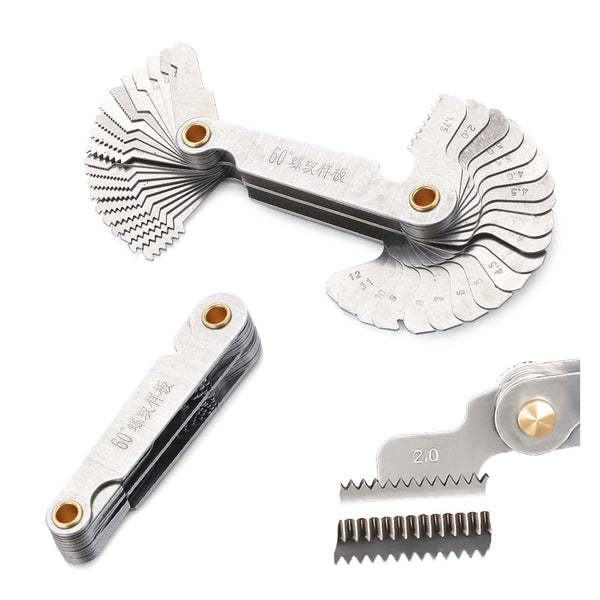 Degree Metric Inch Thread Plug Gauge Gear Tooth Screw Pitch Gauges Measurement Carbon Steel Lathe Combination Tools