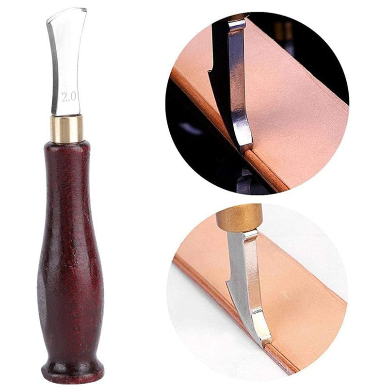 Leather Shallow Slot Edge Linear Leather Edge Creaser Device Stainless Steel Leather Crimping Working Craft Tool 1/1.5/2/2.5mm