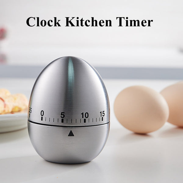 Cooking Timer Kitchen Stainless Steel Eggs Alarm Clock 60 Minutes Mechanical Timer Clock Countdown Cooking Accessories
