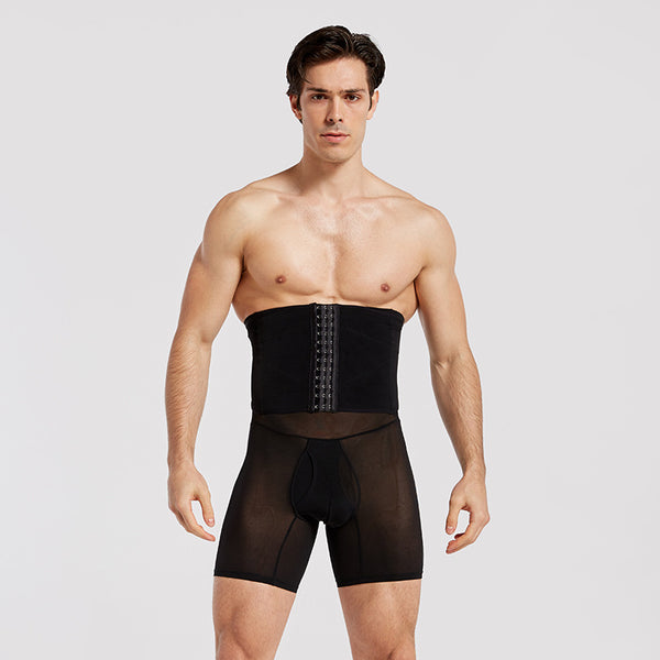 Men's High-waisted Adjustable Shapewear Pants Flatten the Stomach Cinch the waist and lift the buttocksThree-row Button Breathable Cotton Underwear