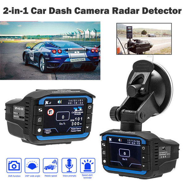 2-in-1 Car Dash Camera Radar Detector Full HD Driving Recorder HD Car Digital Video Recorder Dash Cam G-sensor