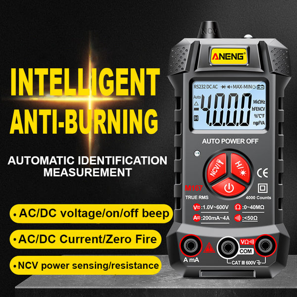 ANENG M167 Digital Mini Multimeter Profesional 4000 Counts AC/DC Electrical Instruments Tester Auto Range Meter Multimetro Tool