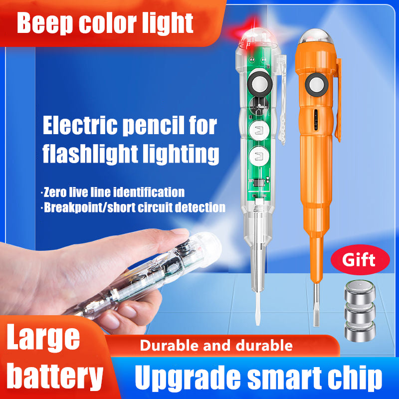 New Type Intelligent Voltage Beeping Tester Pen 24-250V Induction Power Detector Pen Electrical Screwdriver Indicator Circuit Tester