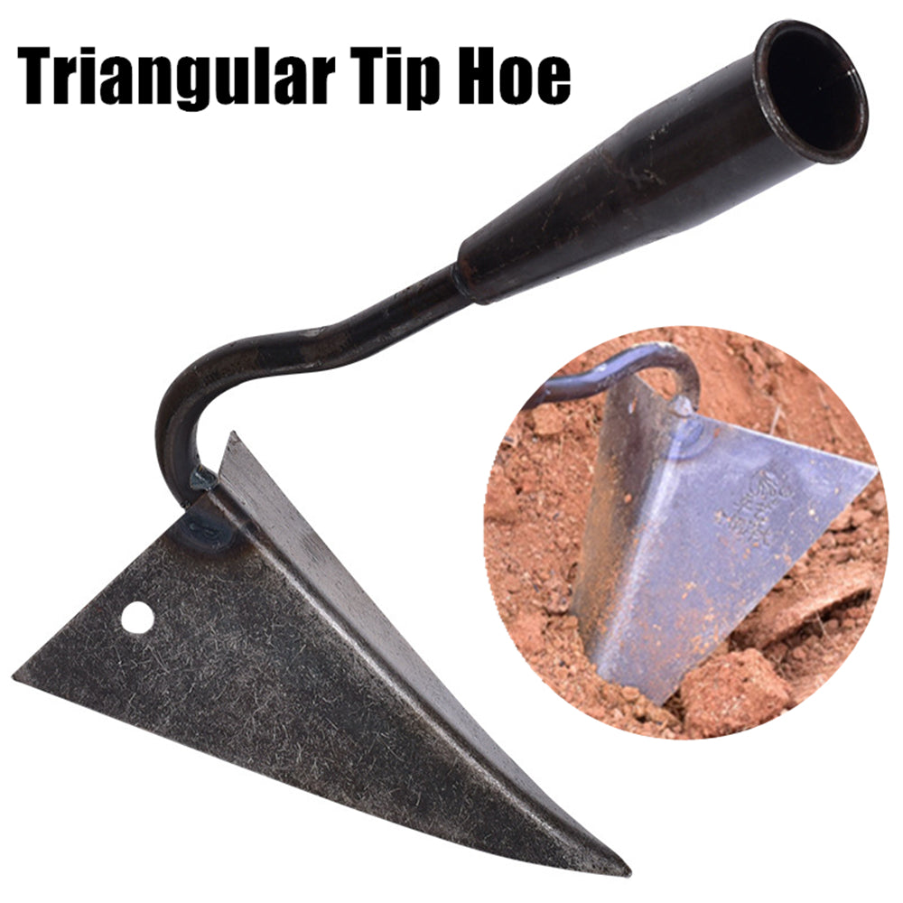 Land Turning Loose Soil Triangle Hoe Household Vegetable Planting Triangle Furrow Hoe Tip Hoe