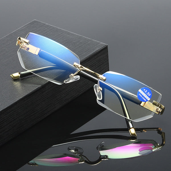 Sapphire High Hardness Anti-blue Progressive Far And Near Dual-Use Reading Glasses