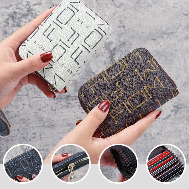 RFID Fashion Card Bag Female Mini ID Card Sleeve Large Capacity Multi Card Slots Blocking Mini Card Holder