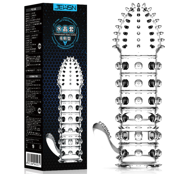 Reusable condoms Male penis sleeves Ribbed and studded Extend time and delay increase sleeve