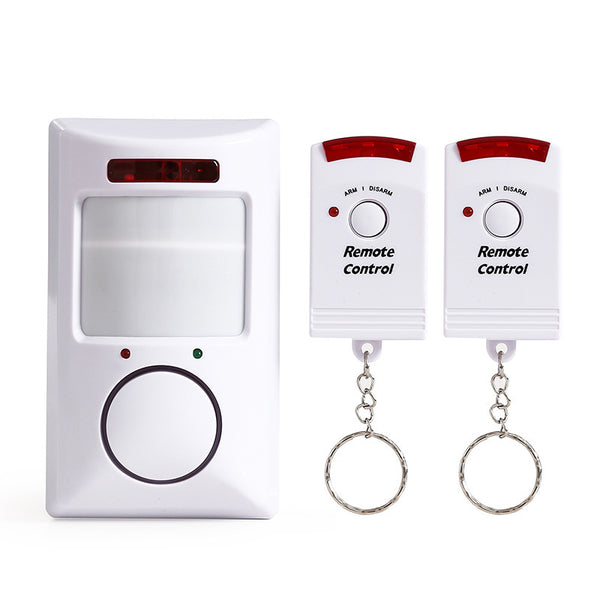 Motion Sensor Infrared Alarm with 2PCS Remote Controls