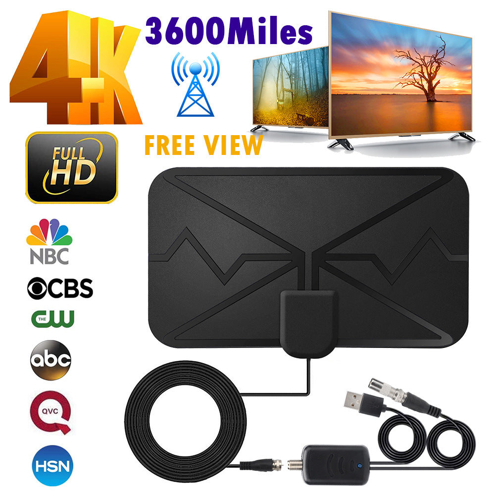 3600 Miles TV Antenna Upgraded 4K High Gain HD TV DTV Box Digital TV Antenna Newest HDTV Indoor Digital Amplified TV Antennas