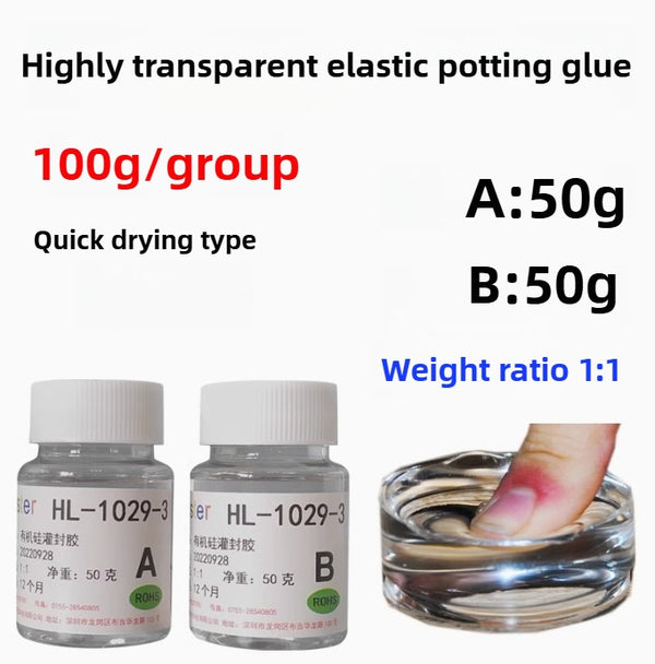 100g High Transparency Organic Silicon Elastic Potting Compound
