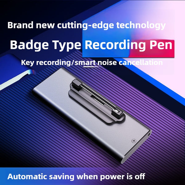 Chest-Worn Voice Recorder One-Touch Smart Voice-Activated Recording Power-Off Save OTG Phone Direct Connection