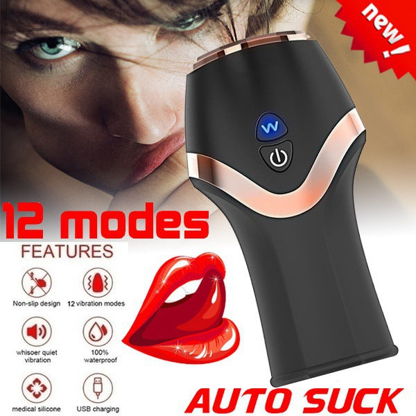 Men Sensitive Endurance Delay Pulse Training Tools Automatic Masturbation Cup