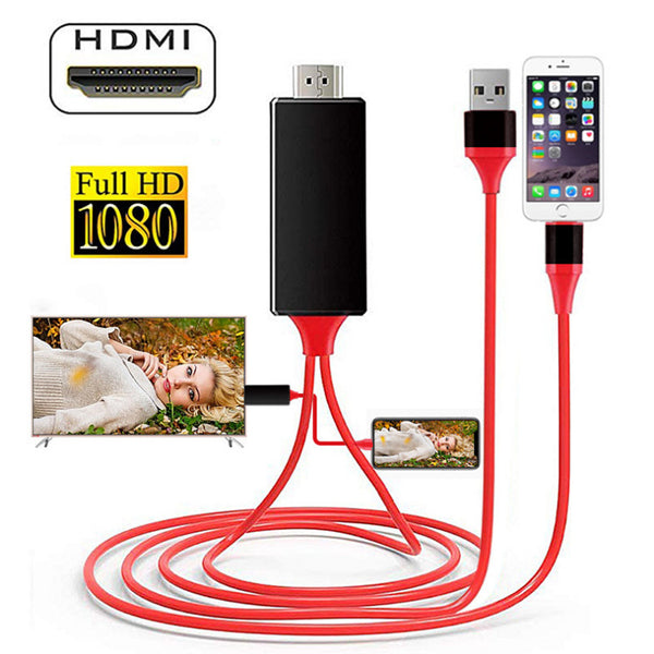 2Meters USB Type C to HDMI Cable For iPhone Lightning Phone to TV Projector Monitor MHL to TV HDMI Adapter 1080P HD HDTV Charging Cable