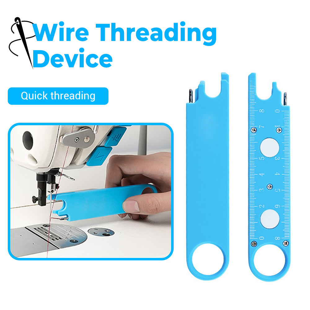 Universal Sewing Machine Threader | Magnetic Nano Threading Gauge | Multi-Function Threading Device (with Magnifying Glass + Ruler + Magnetic Storage) | Portable Home Sewing Tool