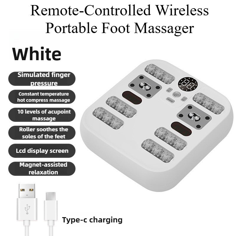 Wireless Portable Fully Automatic Foot Infrared Heat Massager Foot Kneading Meridian Therapy Device Foot Massage Machine