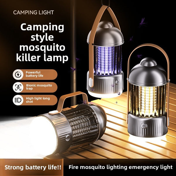 New Camping Light Mosquito Killer Flashlight 2025 Electric Shock Mosquito Repeller Indoor Outdoor Camping Lights