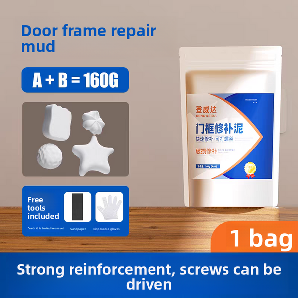 Door Frame Repair Compound | Quick Fix · Durable · Sandable & Drillable Highly Moldable Waterproof & Mold-Resistant