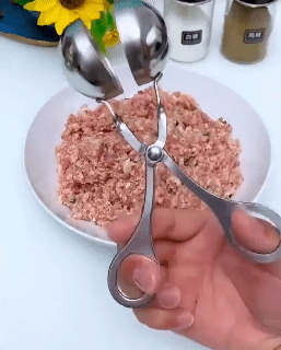 Stainless Steel Meatball Maker Maker's Tool Holder DIY Fish Rice Ball Making Mould Filled Meatball Maker Kitchen Accessories