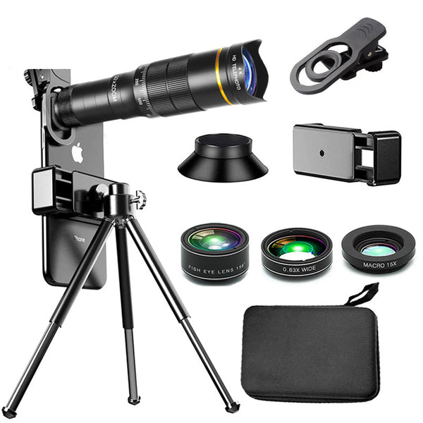 32X Phone Professional Telescope Monocular HD Zoom Phone Lens Camera Telephoto With Tripod Metal Telescope