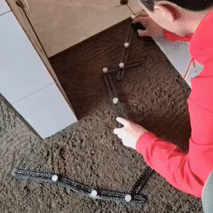 12-Folding Multi Angle Measuring Ruler Angle Finder Template Tool Folding Ruler Brick Tile Wood Corner Positioning Tools