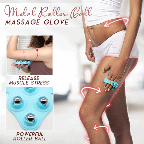 Roller Ball Body Massage Glove AntiCellulite Muscle Pain Relief Massager Neck Back Shoulder Leg Massage Stovepipe Meridian Brush
