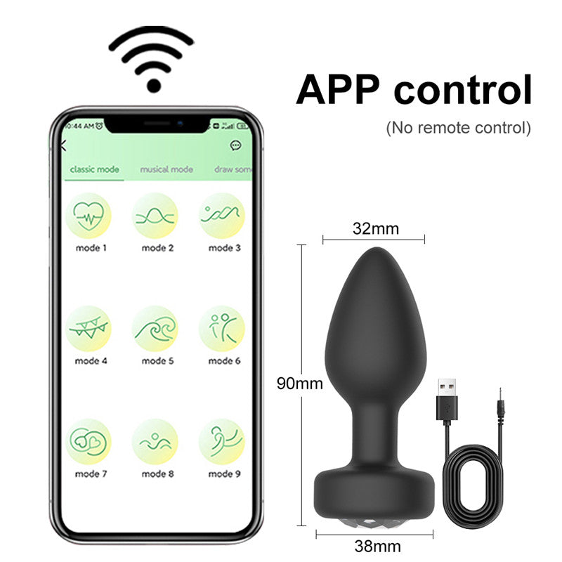 APP Remote Control Vibration Silicone Anal Plug