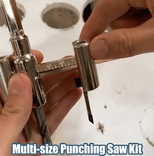 Multi-Size Punching Saw Kit 30-300MM Adjustable Metal Wood Circle Hole Saw Drill Bit Cutter Kit Aircraft Type DIY Tool Hole Open