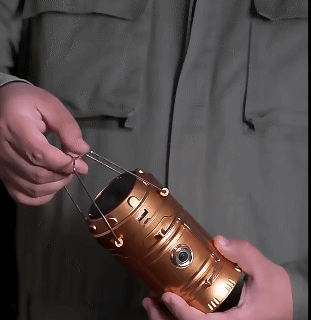 60000lm 4-in-1 Solar LED Lantern Retractable Camping Light Flashlight Power Bank Multifunctional Outdoor Camping Light