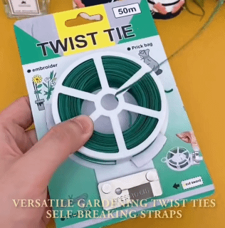 20M/30M/50M Plant Twist Tie With Cutter Sturdy Green Coated Wire For Gardening Home Office Reusable Wire Cable With Slicer