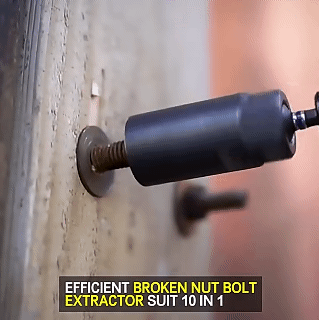 10pcs/Set Damaged Bolts Nuts Screws Remover Extractor Removal Tools Set Threading Tool Kit Black Nuts