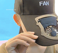 Fishing Summer Sport Outdoor Hat Cap Visor With Solar Sun Power Cool Fan For Cycling Energy Save No Batterie w/500mAh  Sun Hat