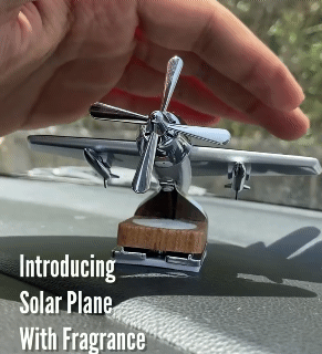 Solar Cessna Aircraft With Unique Fragrance Car Dashboard Perfume Decoration Aromatherapy Interior Ornament Fragrance Diffuser